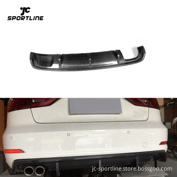 Carbon Fiber Rear Diffuser for Audi A3 8V 4-Door Sedan 2014-2016 Fit Base Model